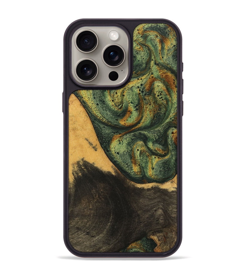 iPhone 15 Pro Max Wood Phone Case - Aryana (Green, 746462)