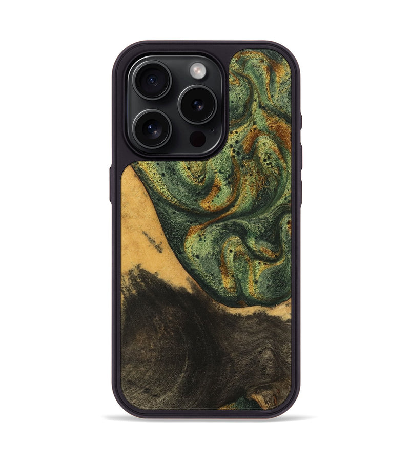 iPhone 15 Pro Wood Phone Case - Aryana (Green, 746462)