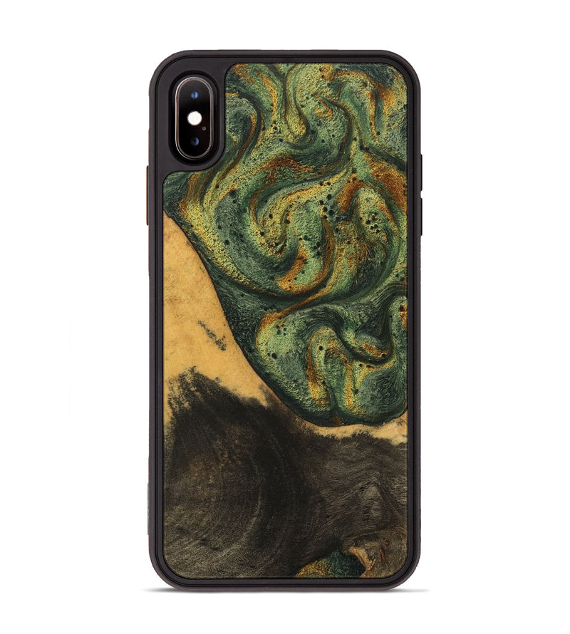 iPhone Xs Max Wood Phone Case - Aryana (Green, 746462)