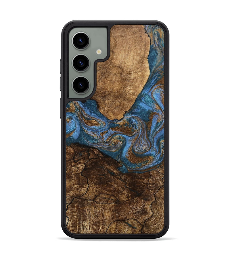 Galaxy S24 Plus Wood Phone Case - Titan (Teal & Gold, 746463)