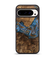 Pixel 9 Wood Phone Case - Titan (Teal & Gold, 746463)