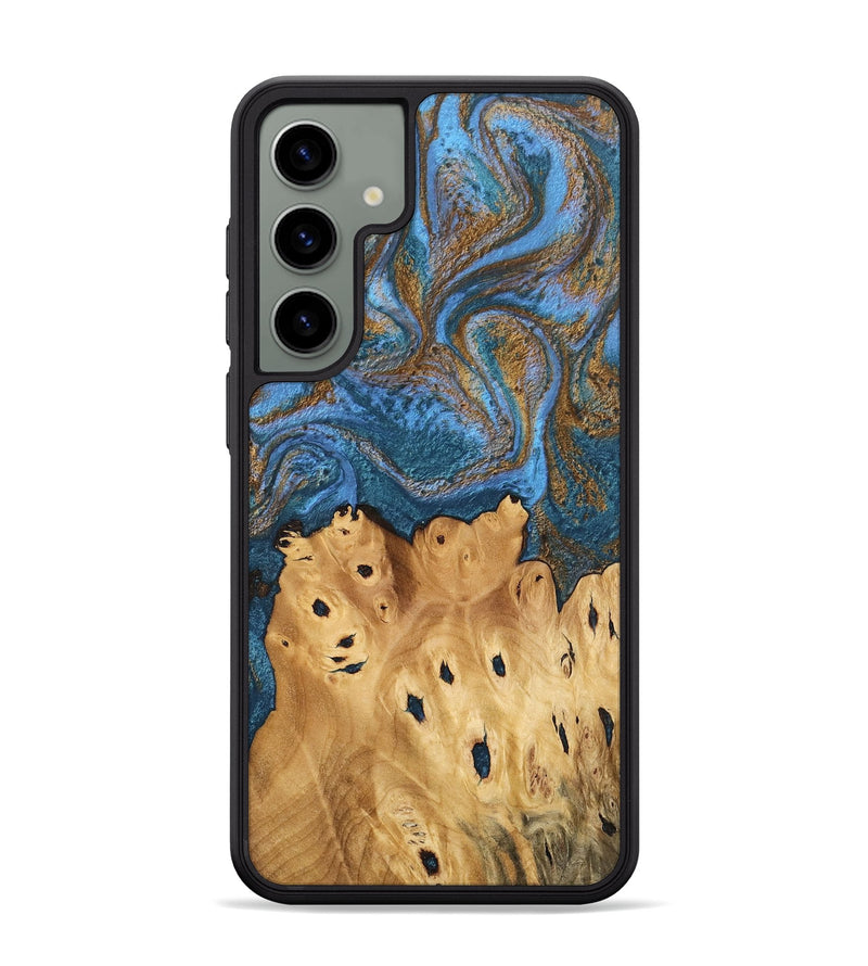 Galaxy S24 Plus Wood Phone Case - Debora (Teal & Gold, 746464)