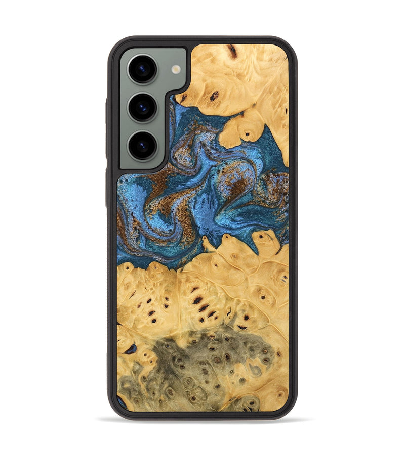 Galaxy S23 Plus Wood Phone Case - Kyree (Teal & Gold, 746470)