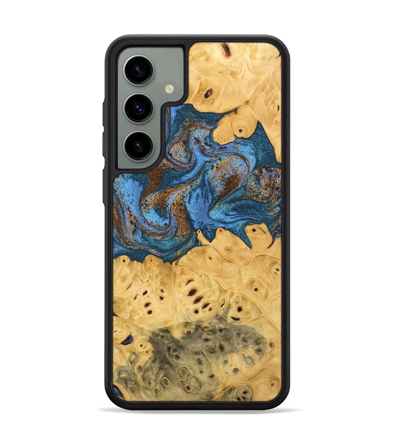 Galaxy S24 Plus Wood Phone Case - Kyree (Teal & Gold, 746470)