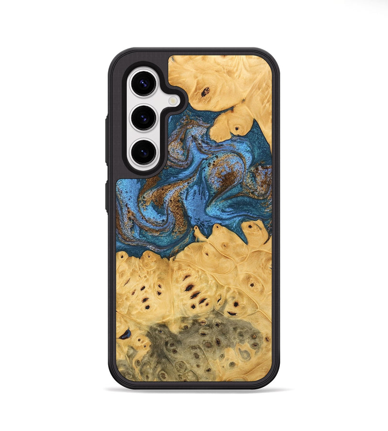 Galaxy S25 Plus Wood Phone Case - Kyree (Teal & Gold, 746470)