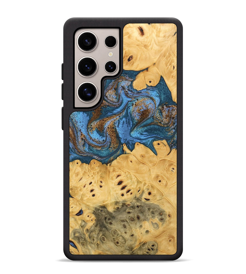 Galaxy S25 Ultra Wood Phone Case - Kyree (Teal & Gold, 746470)