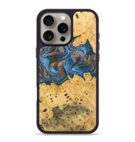 iPhone 16 Pro Max Wood Phone Case - Kyree (Teal & Gold, 746470)