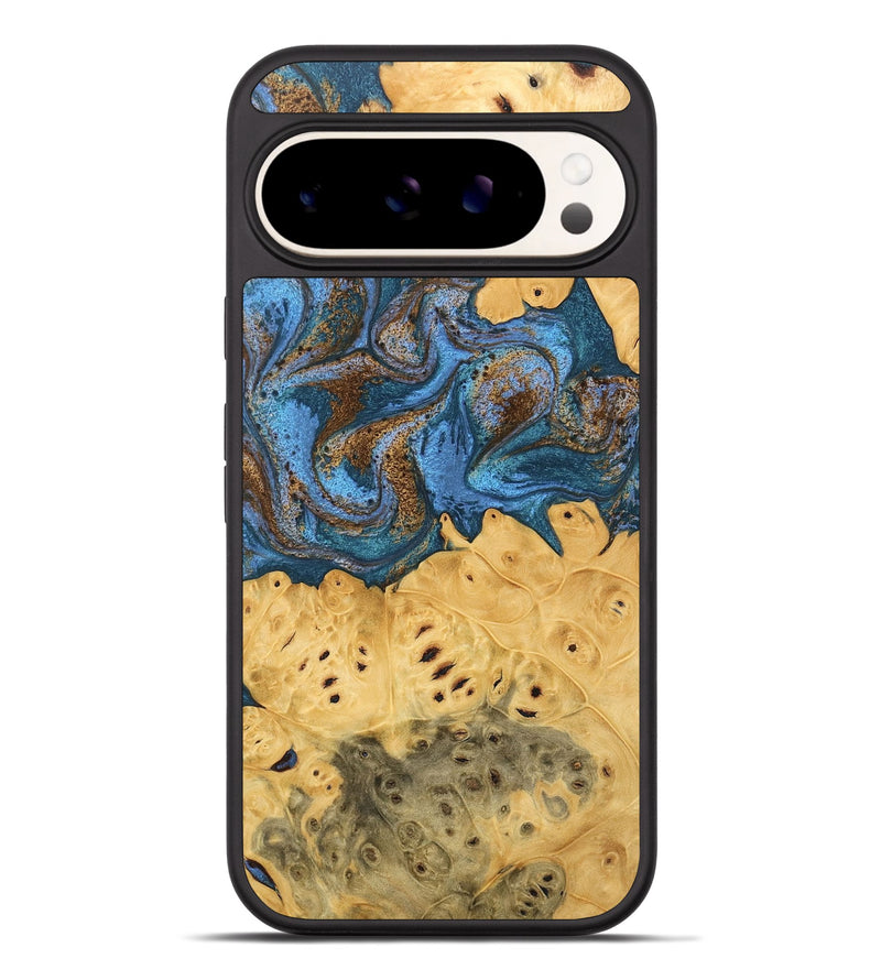 Pixel 9 Pro XL Wood Phone Case - Kyree (Teal & Gold, 746470)