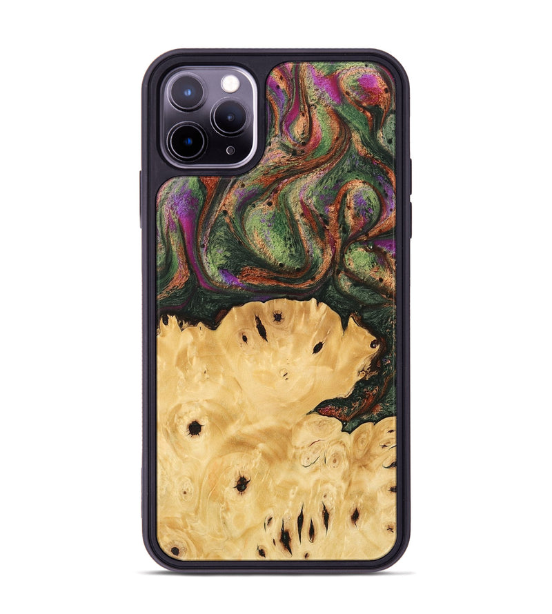 iPhone 11 Pro Max Wood Phone Case - Davian (Green, 746474)