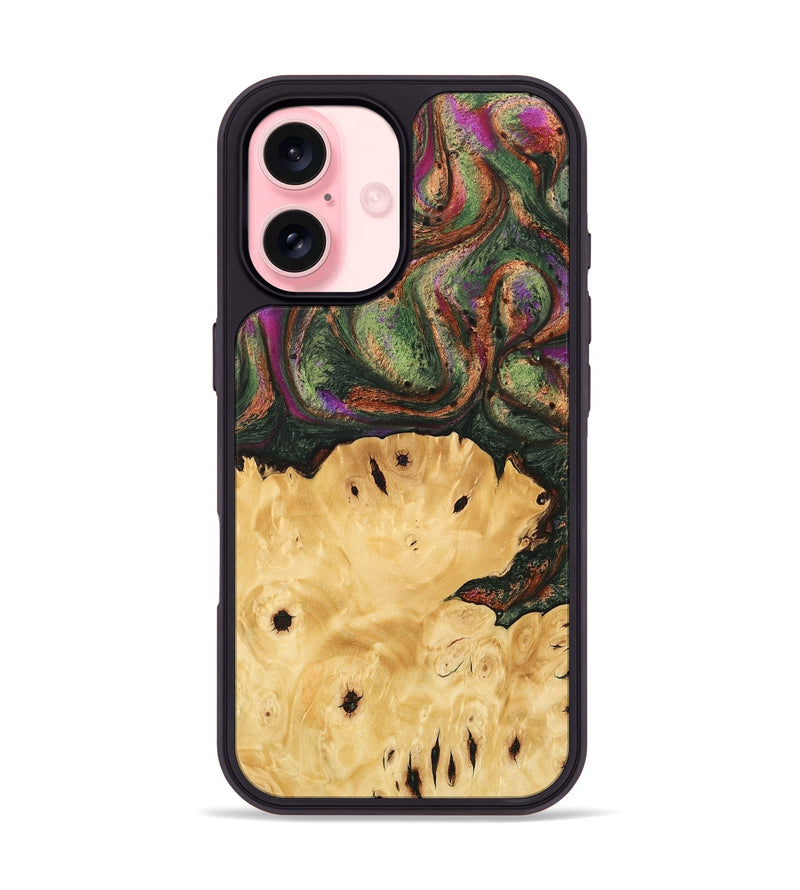 iPhone 16 Wood Phone Case - Davian (Green, 746474)