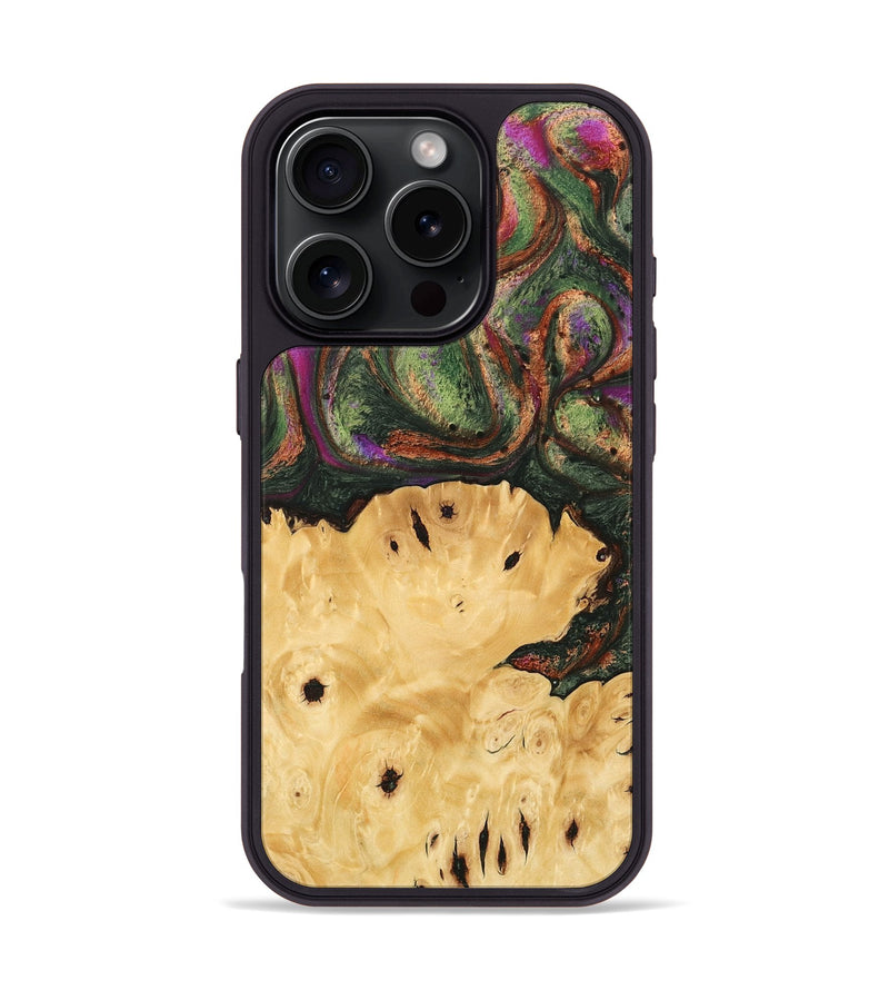 iPhone 16 Pro Wood Phone Case - Davian (Green, 746474)