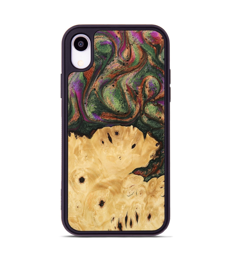 iPhone Xr Wood Phone Case - Davian (Green, 746474)