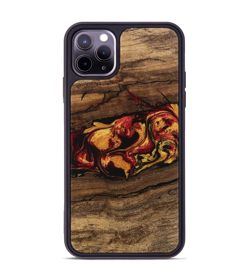 iPhone 11 Pro Max Wood Phone Case - Noble (Red, 746476)