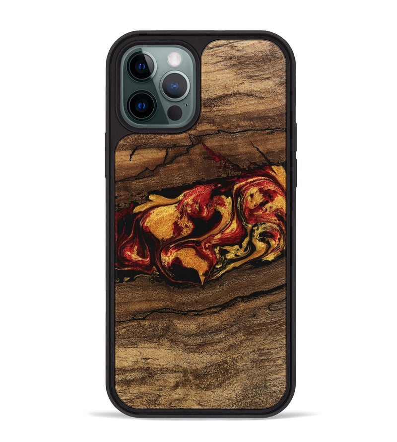 iPhone 12 Pro Max Wood Phone Case - Noble (Red, 746476)