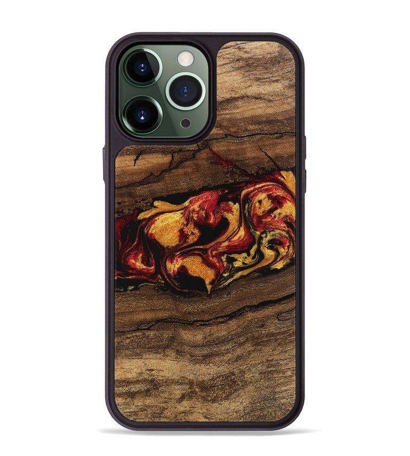 iPhone 13 Pro Max Wood Phone Case - Noble (Red, 746476)