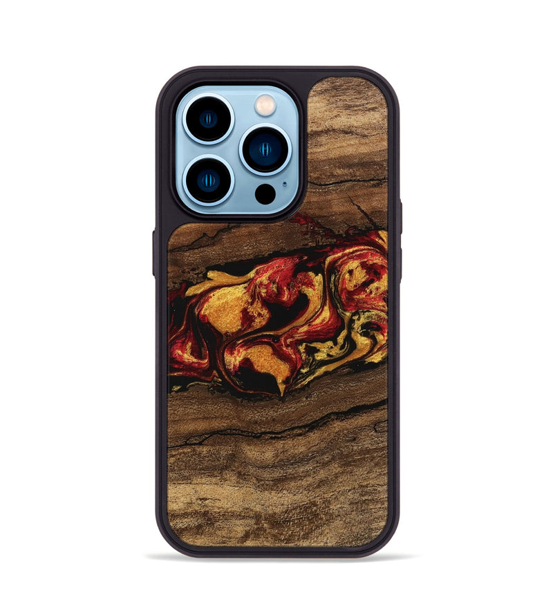 iPhone 14 Pro Wood Phone Case - Noble (Red, 746476)