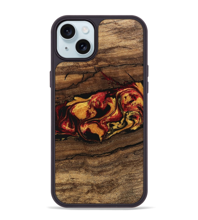 iPhone 15 Plus Wood Phone Case - Noble (Red, 746476)