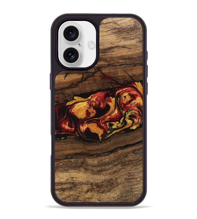 iPhone 16 Plus Wood Phone Case - Noble (Red, 746476)