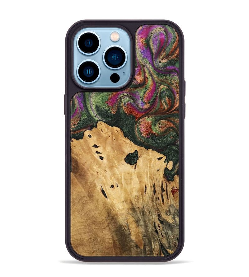 iPhone 14 Pro Max Wood Phone Case - Brice (Green, 746478)