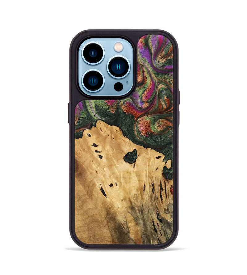 iPhone 14 Pro Wood Phone Case - Brice (Green, 746478)