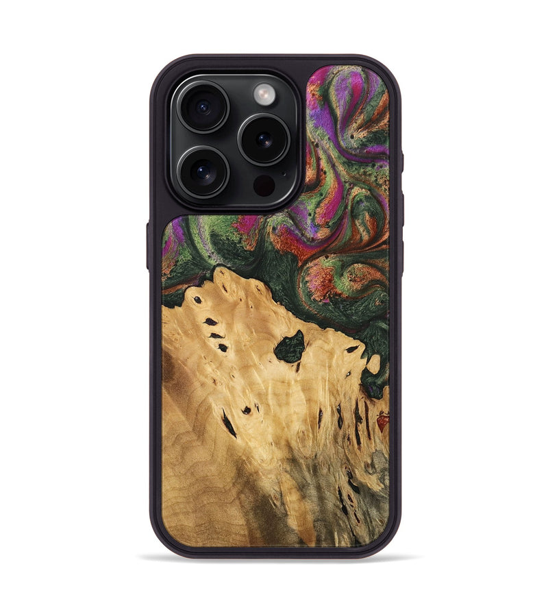 iPhone 15 Pro Wood Phone Case - Brice (Green, 746478)