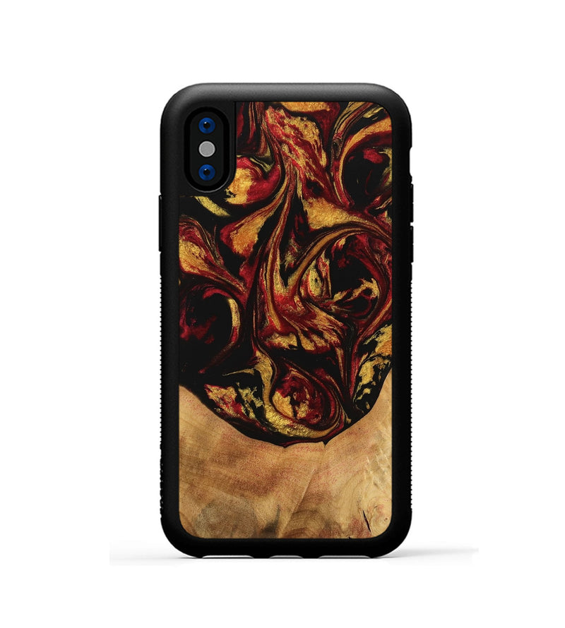 iPhone Xs Wood Phone Case - Aline (Red, 746483)