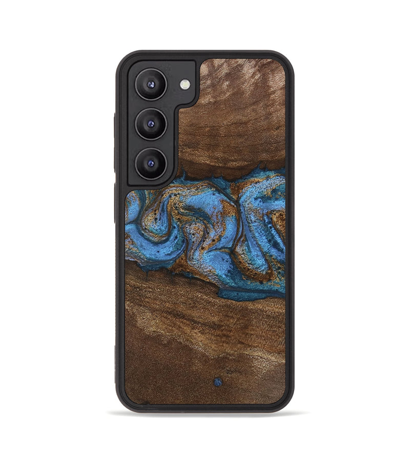 Galaxy S23 Wood Phone Case - Josue (Teal & Gold, 746485)