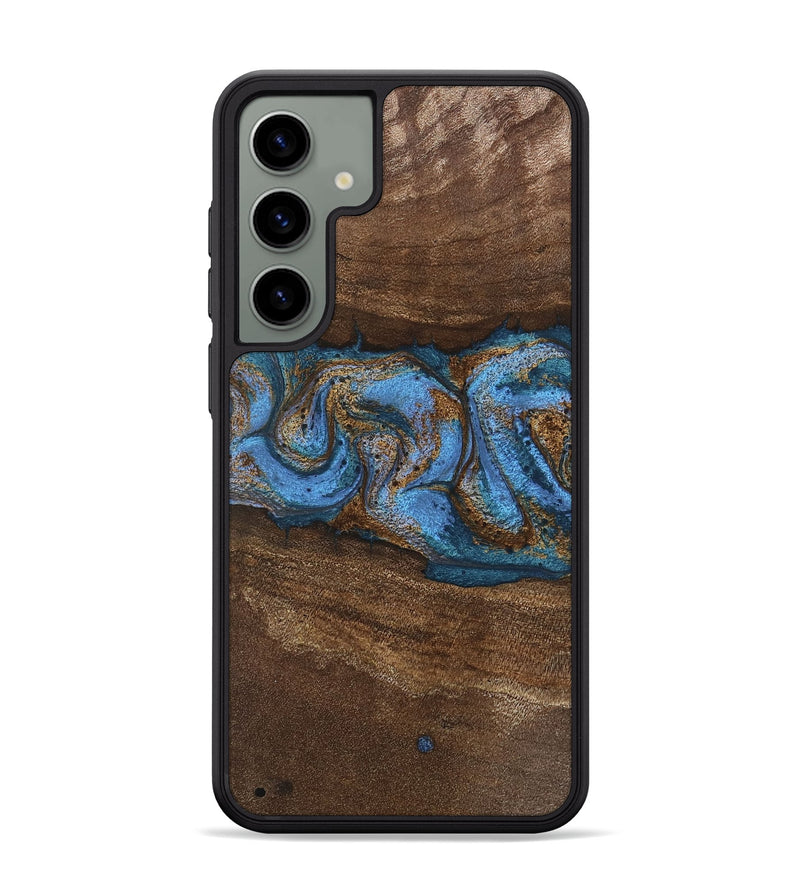 Galaxy S24 Plus Wood Phone Case - Josue (Teal & Gold, 746485)