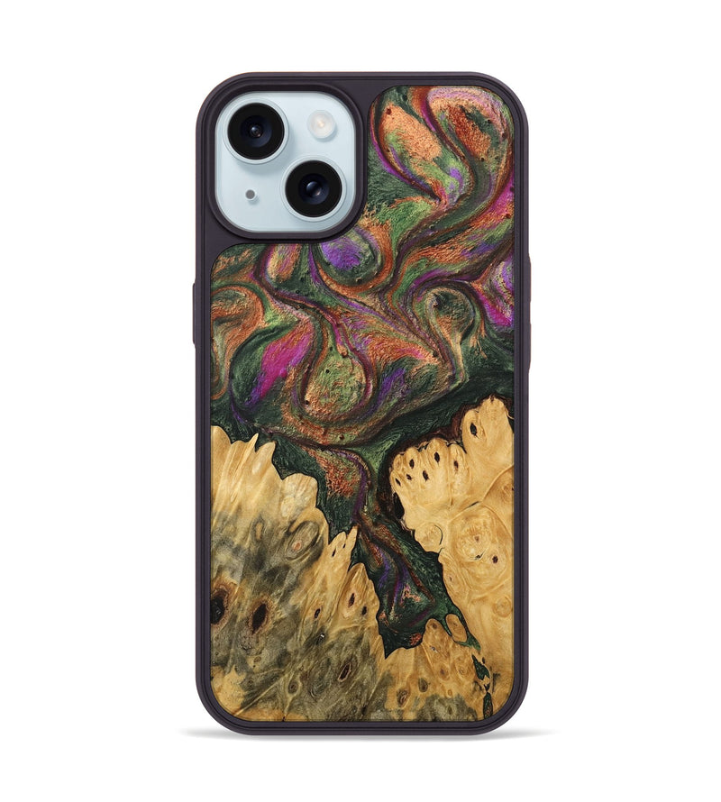 iPhone 15 Wood Phone Case - Kyren (Green, 746486)