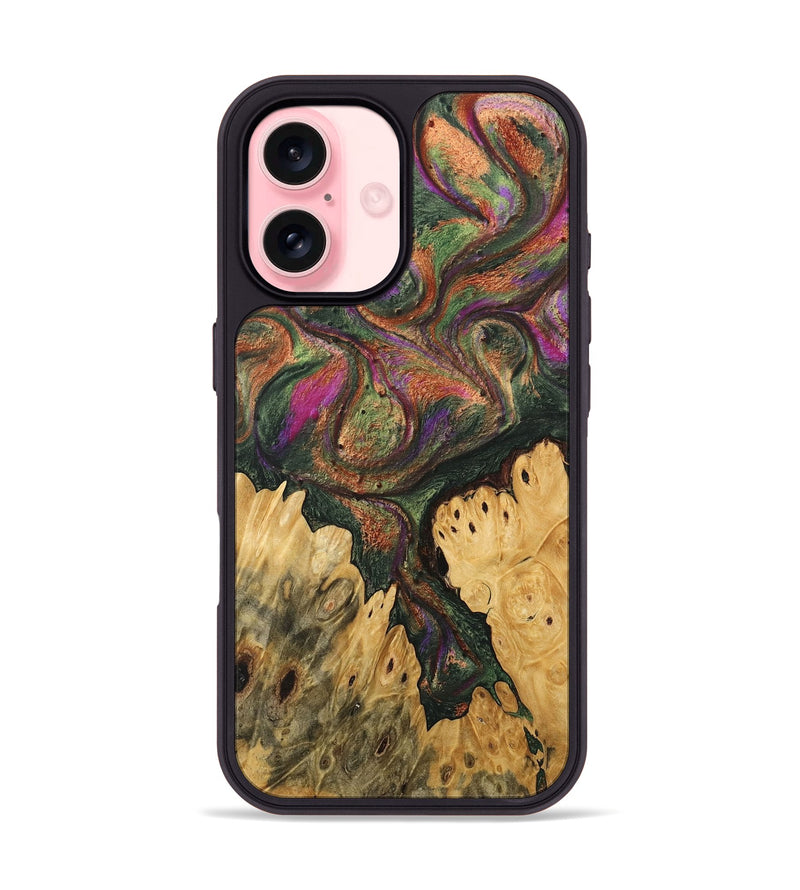 iPhone 16 Wood Phone Case - Kyren (Green, 746486)