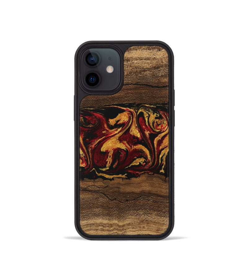 iPhone 12 mini Wood Phone Case - Edwina (Red, 746488)