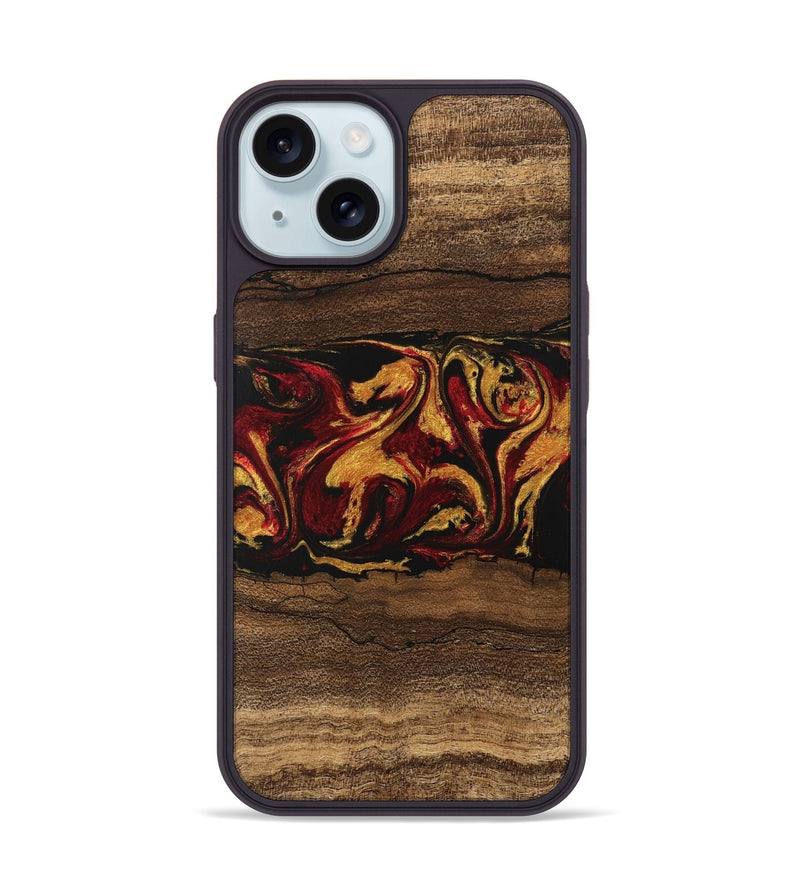 iPhone 15 Wood Phone Case - Edwina (Red, 746488)