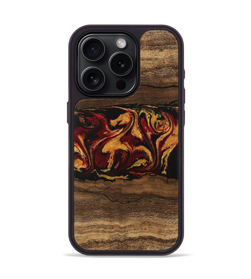 iPhone 15 Pro Wood Phone Case - Edwina (Red, 746488)