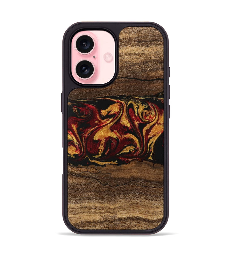 iPhone 16 Wood Phone Case - Edwina (Red, 746488)