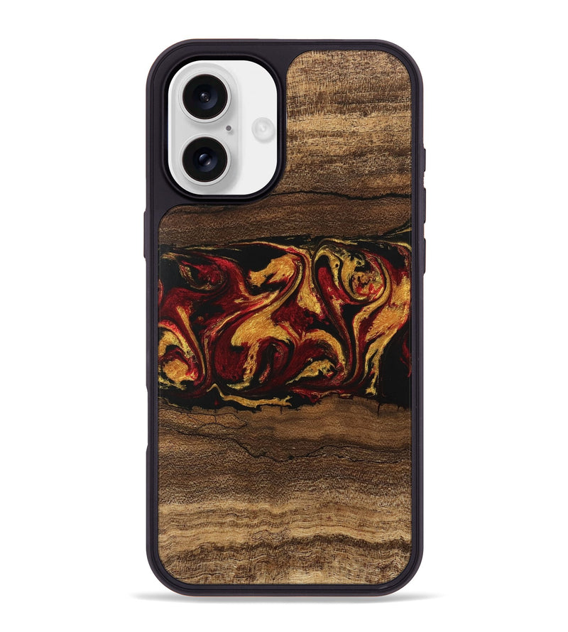 iPhone 16 Plus Wood Phone Case - Edwina (Red, 746488)