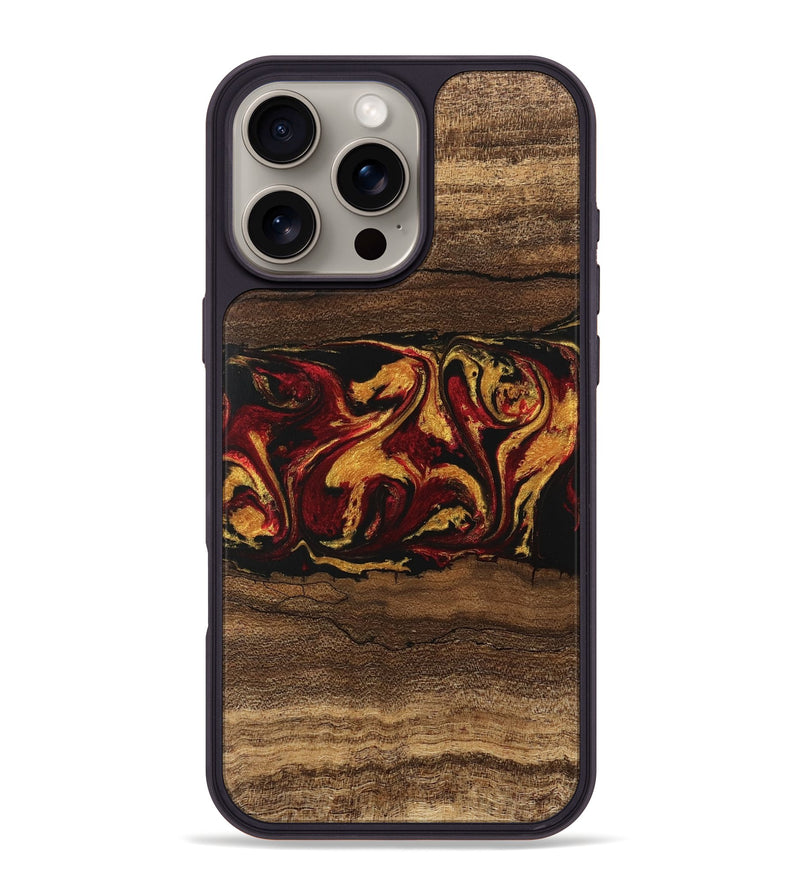 iPhone 16 Pro Max Wood Phone Case - Edwina (Red, 746488)