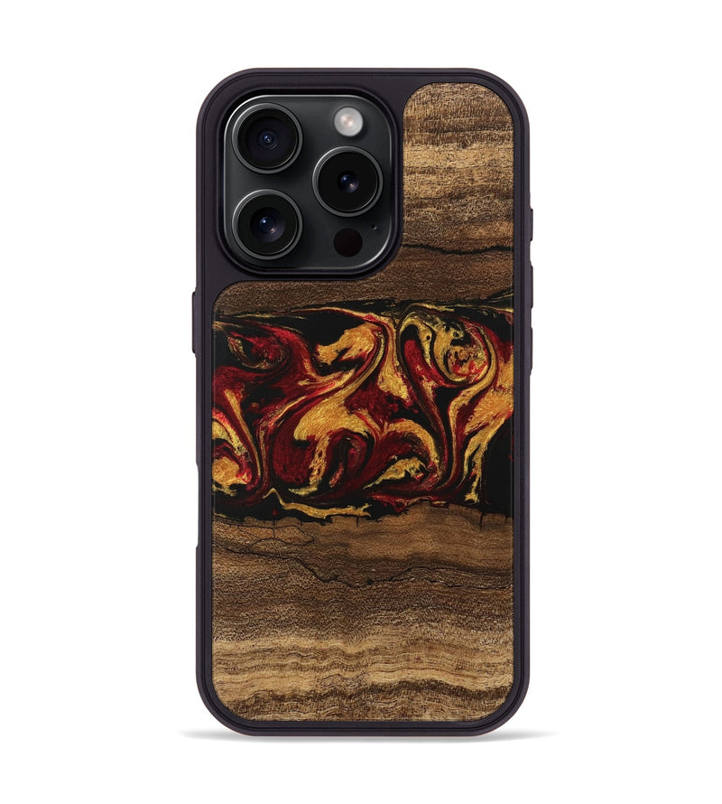 iPhone 16 Pro Wood Phone Case - Edwina (Red, 746488)