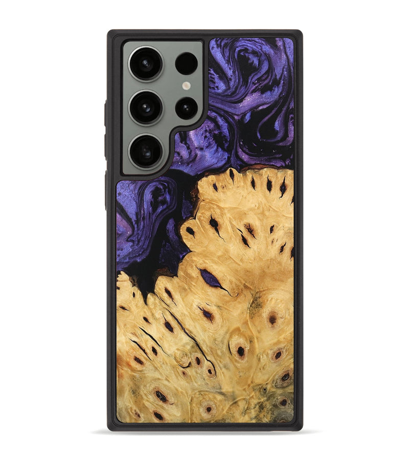 Galaxy S23 Ultra Wood Phone Case - Ilene (Purple, 746489)