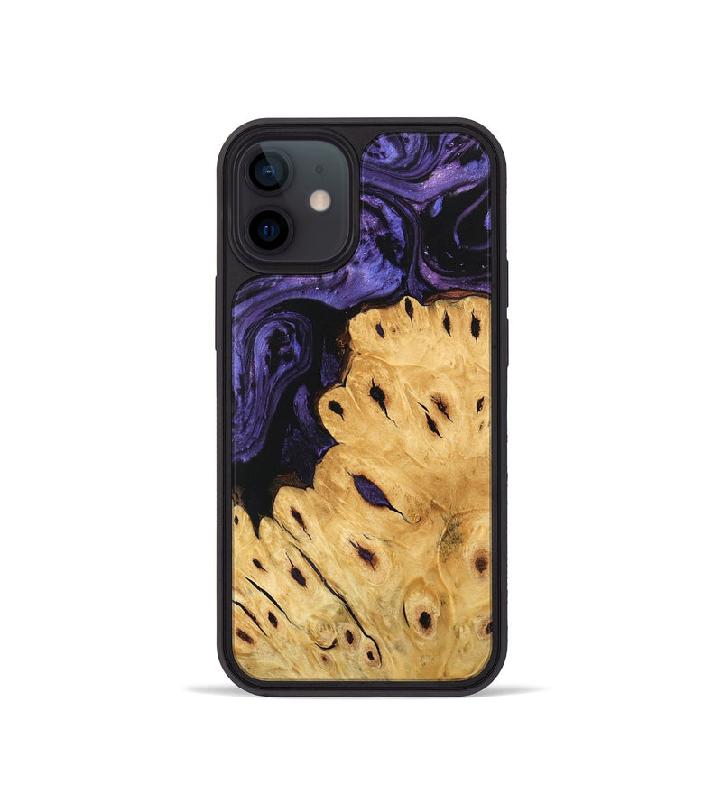 iPhone 12 mini Wood Phone Case - Ilene (Purple, 746489)