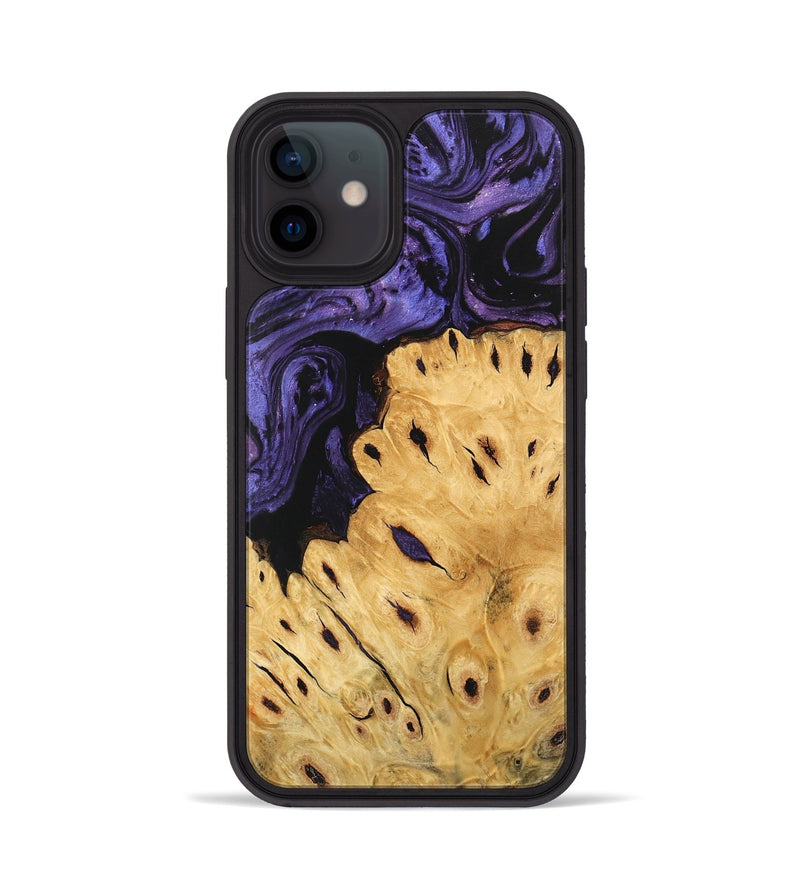 iPhone 12 Wood Phone Case - Ilene (Purple, 746489)