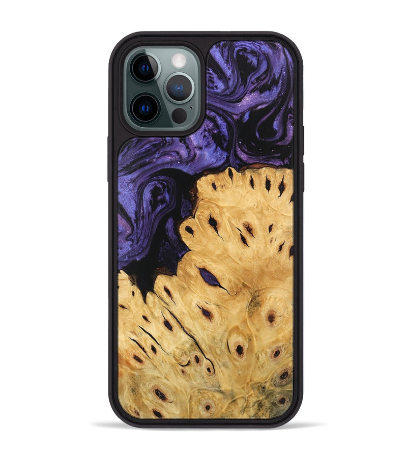 iPhone 12 Pro Max Wood Phone Case - Ilene (Purple, 746489)