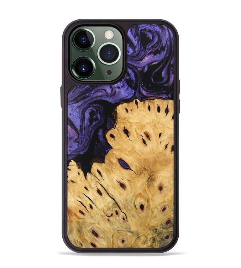 iPhone 13 Pro Max Wood Phone Case - Ilene (Purple, 746489)