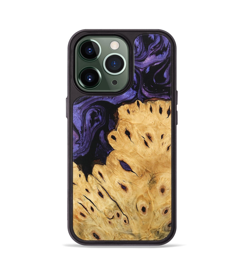 iPhone 13 Pro Wood Phone Case - Ilene (Purple, 746489)