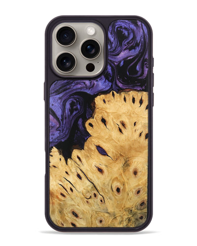 iPhone 16 Pro Max Wood Phone Case - Ilene (Purple, 746489)