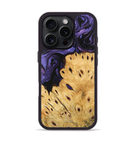 iPhone 16 Pro Wood Phone Case - Ilene (Purple, 746489)