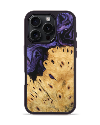 iPhone 16 Pro Wood Phone Case - Ilene (Purple, 746489)