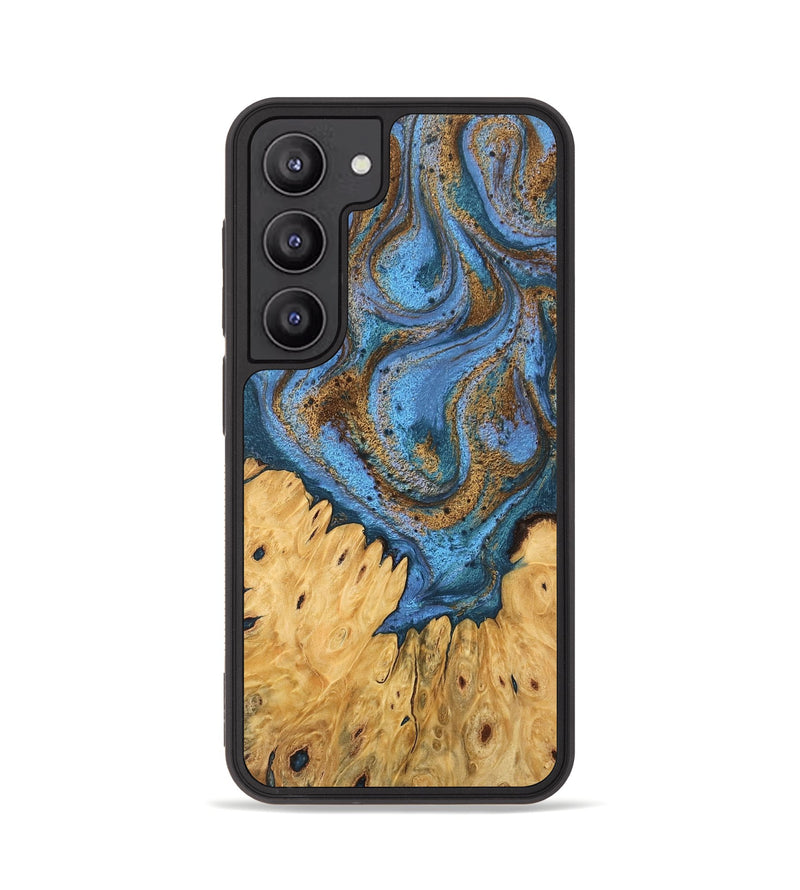 Galaxy S23 Wood Phone Case - Jasiah (Teal & Gold, 746490)