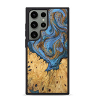 Galaxy S24 Ultra Wood Phone Case - Jasiah (Teal & Gold, 746490)