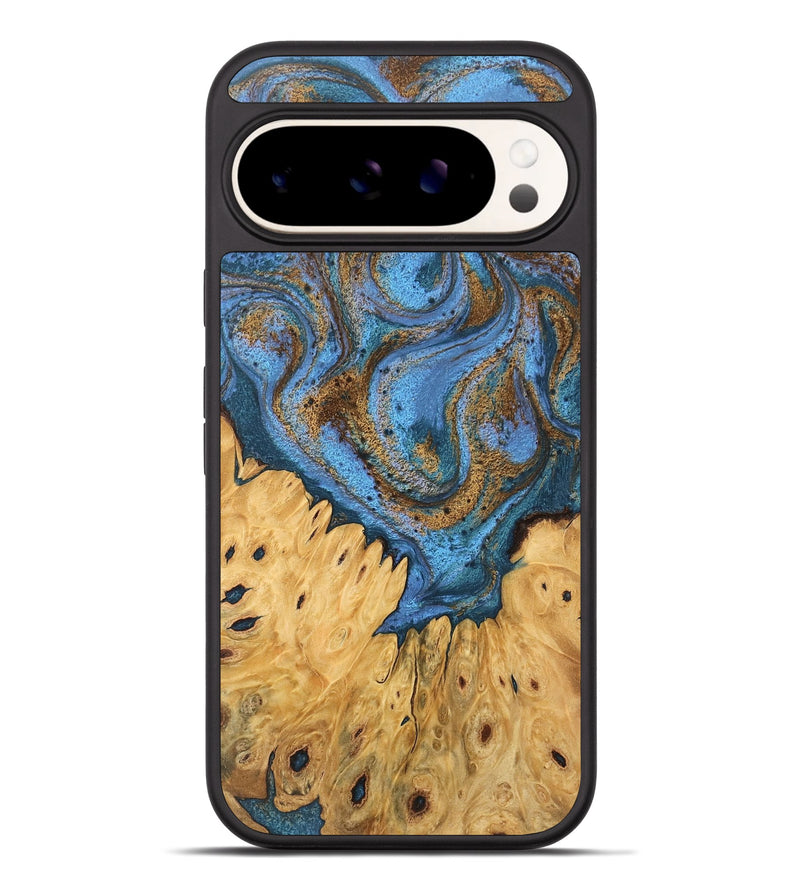 Pixel 9 Pro XL Wood Phone Case - Jasiah (Teal & Gold, 746490)