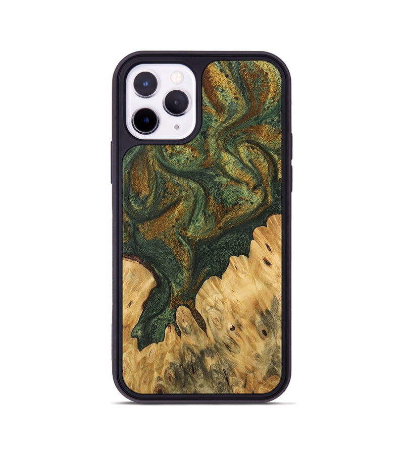 iPhone 11 Pro Wood Phone Case - Shelva (Green, 746491)